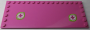 Parts Tile Modified 6 X 16 With Studs On Edges With Two Magenta Crosses With Lime Border Pattern Stickers - Set 41038 6205PB007 - Dark Pink