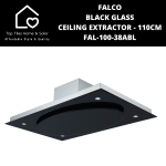 Falco Black Glass Ceiling Extractor - 110CM FAL-100-38ABL