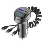 3 In 1 215W USB Car Charger Fast Charging Quick Charge Car Charger With