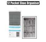 Shoe Organiser 12-POCKETS 46X84CM Marketplace Brits Bros