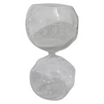 Distorted Hourglass With Sand White 17CM
