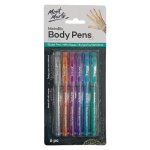 Metallic Body Pens Set 13CM Pens 6 Piece