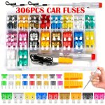 120/306PCS 5A/35A Car Fuse Automotive Fuse Amplifier With Box Clip Combination Car Blade Fuse Set With Inspection Circuit Electr