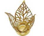 Metal Tea Light Candle Holder - Copper Foil