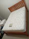 Double Wooden Sleigh Bed With Rest Assured Mattress