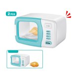 Toy Microwave Oven 2PCE Playset With Light & Sound