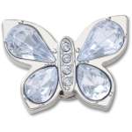 Silver Gem Butterfly Jibbitz - Multi Osfa