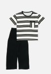 PoP Candy Striped Pj Set - Black & White