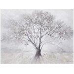 Pale Grey And Beige Abstract Tree Textured Painting Wall Art Canvas 900 X 1200