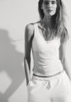 Sheer Ribbed Vest Top - White