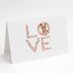 Caroline's Treasures WDK4639GCA7P Yorkshire Terrier Yorkie Love Greeting Cards And Envelopes Pack Of 8 Blank Cards With Envelope