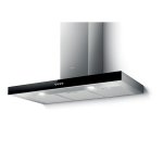 Elica 90CM 10/JOYE90 Box Style Oker Hood Black Glass Front Panel