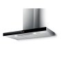 Elica 90CM 10/JOYE90 Box Style Oker Hood Black Glass Front Panel