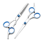 2PCS SET Hairdressing Scissors 15.24 Cm Hair Scissors Professional Hairdressing Scissors Cutting Thinning Scissors Barber Shear