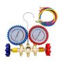 Refrigeration Diagnostic Brass Manifold Gauge Set With 1.5M Hoses