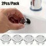 2PCS Stainless Steel Mesh Sink Drain Overflow Cover Ring - Durable Insert Replacement Round Cap For Bathroom Basin