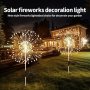 Solar-powered 150 LED Sparkler Lights - 8 Modes Waterproof Outdoor Garden Decor Starburst Fairy Lights For Yard Patio Pathway & More Warm Light