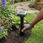 2 Pack Solar Mole Repeller - Animal Friendly Garden