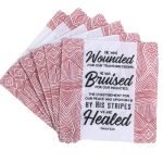 Swanson Christian Products Prayer Cloth Pack Of 6 8X8 Prayer Cloths For Anointing Prayer Pocket Prayer Cloths His Stripes Prayer