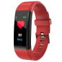 ID115 Plus Smart Bracelet Fitness Heart Rate Monitor Blood Pressure Pedometer Health Running Sports Smartwatch For Ios Android Red
