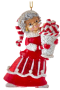 Dala Resin Peppermint Mrs Santa Ornament
