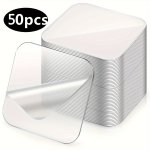 10 50PCS Square Nano Double-sided Transparent Tape Sticker