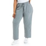Donnay Plus Size Jogger Track Pants Straight Leg - Grey Melange