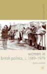 Women In British Politics C.1689-1979 Hardcover