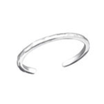 C1104-C20685 - 925 Sterling Hammered Style TOE RING Adjustable Size