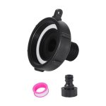 Walkinginrain 275 330 Gallon Ibc Tote Water Fitting Adapter Ibc Tote Tank Food Grade Drain Adapter 2.44" Fine Threads X 3 4" Gar