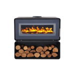 Cute 985 Closed Combustion Freestanding Fireplace On Log Base