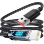 Iphone Charger Cable With LED Display Usb-a To Lightning - Black
