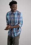 Mens Check Shirt - Blue & White