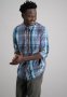 Mens Check Shirt - Blue & White