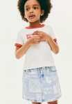 Keith Haring X : Patterned Denim Skirt - Light Denim Blue