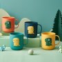 1pc Cute Cartoon Dinosaur Mug Plastic Toothbrush Holder Cup 400ml 3D Nordic Style Drinking Cup Multifunctional Bathroom Tumbler For Boys & Girls