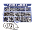225PCS C-clips External Fixing Ring Kit
