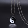 Chinese Style Tai Chi Pendant Necklace Simple Stainless Steel Necklace For Men