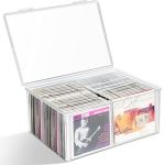 Cd Storage Box Stackable Clear Plastic Cd Organizer