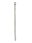 Metallic Silver Braided Belt - XXXL Metallic