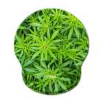Cannabis Selection Mouse Pad With Gel Wrist Guard Support