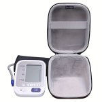 Caseling Classic Style Hard Carrying Case For Upper Arm Blood Pressure Monitor - Durable Lidded Travel Storage Bag With Mesh Poc