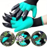 1 Pair Garden Gloves With Claws Waterproof Gardening Gloves For Digging And Planting Puncture Resistant Latex Glove With Lead Fr