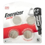 Energizer 4 PK 3V Lithium Coin Batteries CR2016 E301157400