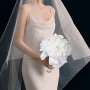 Wedding Bridal Bouquet Handheld - Elegant Faux Diamond Polyester Roses For Engagement Ceremony Artificial Rose Flower Bouquet For Bride And Bridesmaids