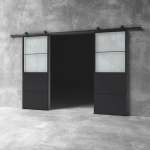 Glass Barn Door D12 - 2100 X 1700 X 25MM Frosted Glass
