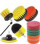 14PIECE Drill Brush Attachment Set Car Cleaning Scrubbing & Polishing Pad