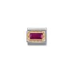 Composable Link Red Cz In Rose Gold