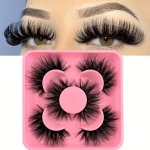 3 10 Pairs 3D Faux Mink Lashes Bulk Faux With Custom Box Wispy Natural Lashes Pack Long Thick Dramatic Volum False Eyelashes