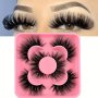 3/10 Pairs 3D Faux Mink Lashes Bulk Faux With Custom Box Wispy Natural Lashes Pack Long Thick Dramatic Volum False Eyelashes
